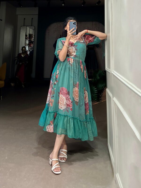 Bloom Beautifully Western Frock (Green)