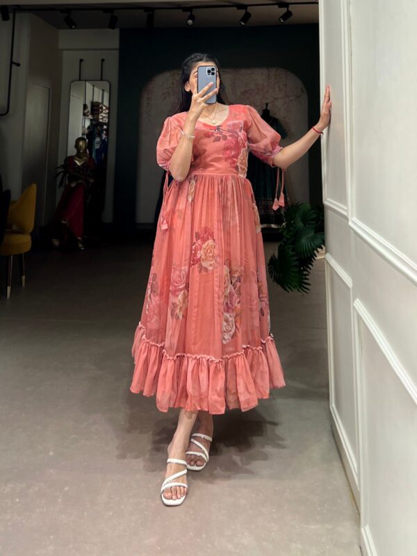 Bloom Beautifully Western Frock (Orange)