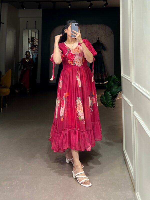 Bloom Beautifully Western Frock (Pink)