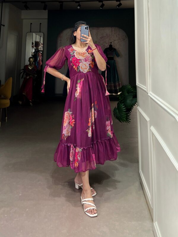 Bloom Beautifully Western Frock (Purple)